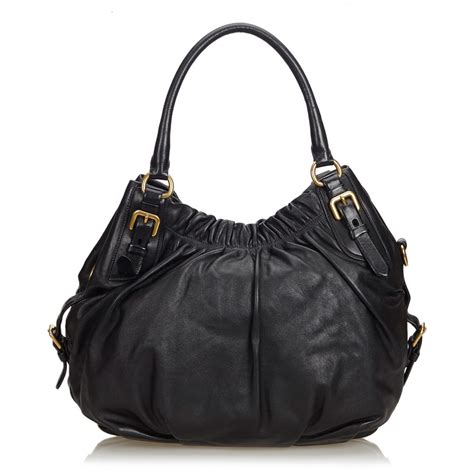 prada black hobo handbag|vintage Prada hobo bag.